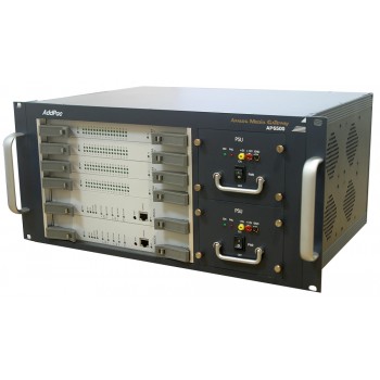 AddPac AP6500 шасси для установки 4 модулей MGSA, неблокируемая коммутация, 2x10/100/1000T, предустановлено: 1 процессорный модуль, 1 блок питания
