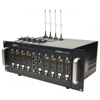AddPac AP-GS3500, базовое шасси с портами 2x10/100Mbps Ethernet (SIP & H.323), 8 слотов, расширение до 32 GSM каналов, два блока питания